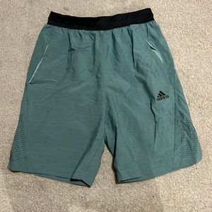 Adidas mens small green shorts